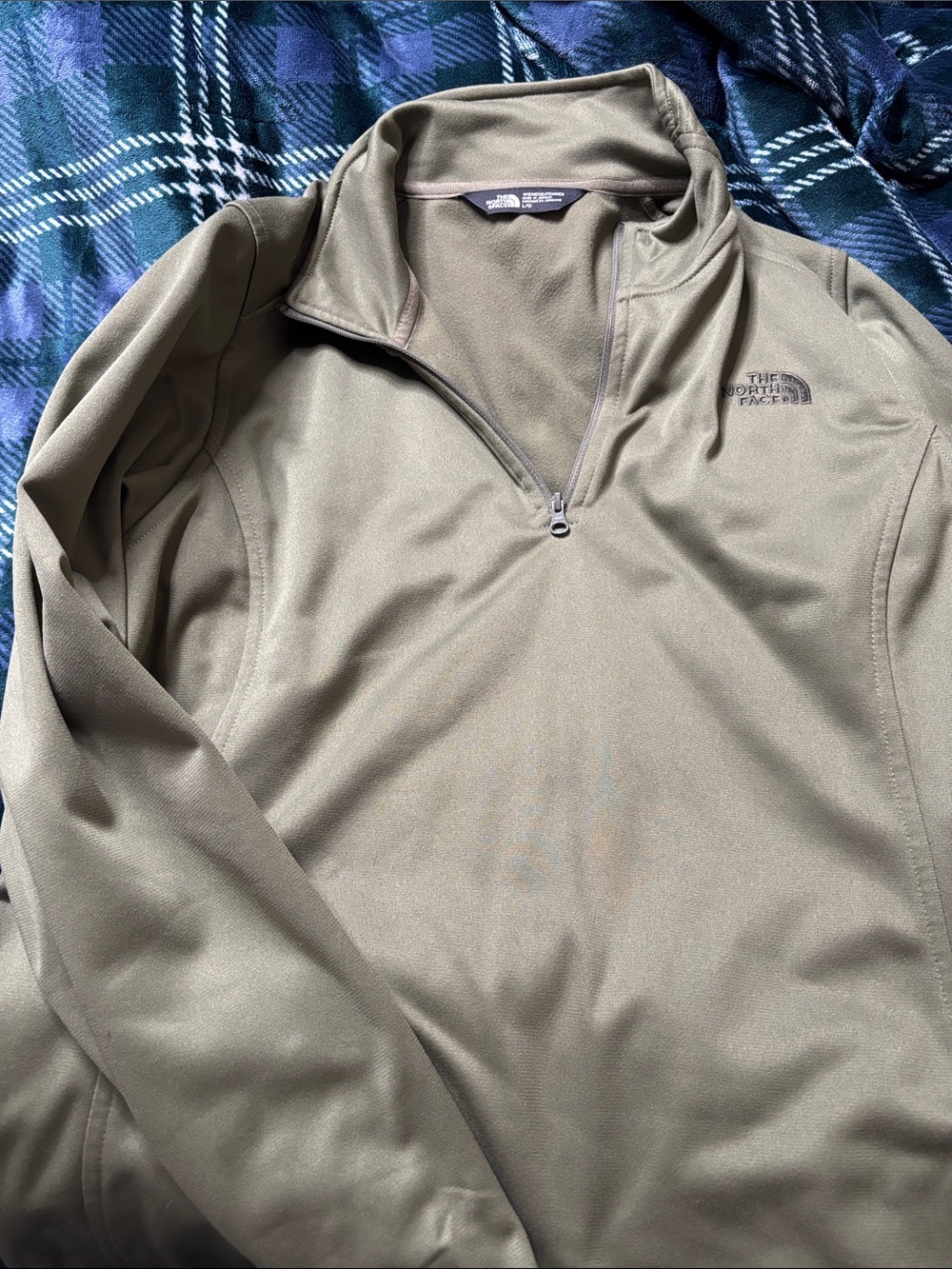 The North Face Olive Green Men’s Half-Zip Performance Jacket